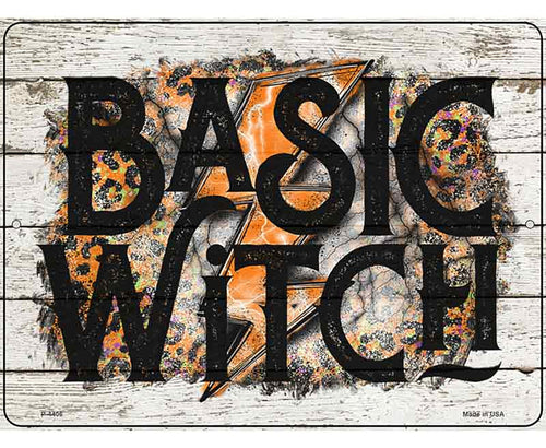 Basic Witch Novelty Metal Parking Sign