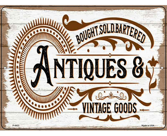 Antiques and Vintage Goods Novelty Metal Parking Sign