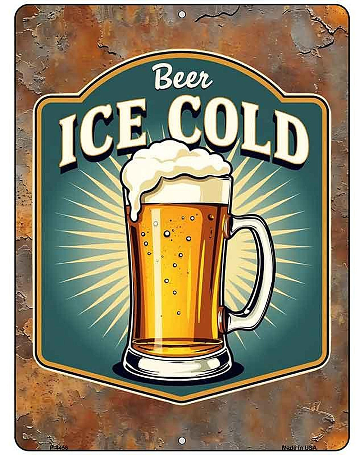 Beer Ice Cold Metal Novelty Parking Sign P-4456