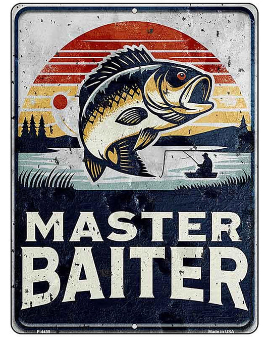 Master Baiter Metal Novelty Parking Sign P-4459