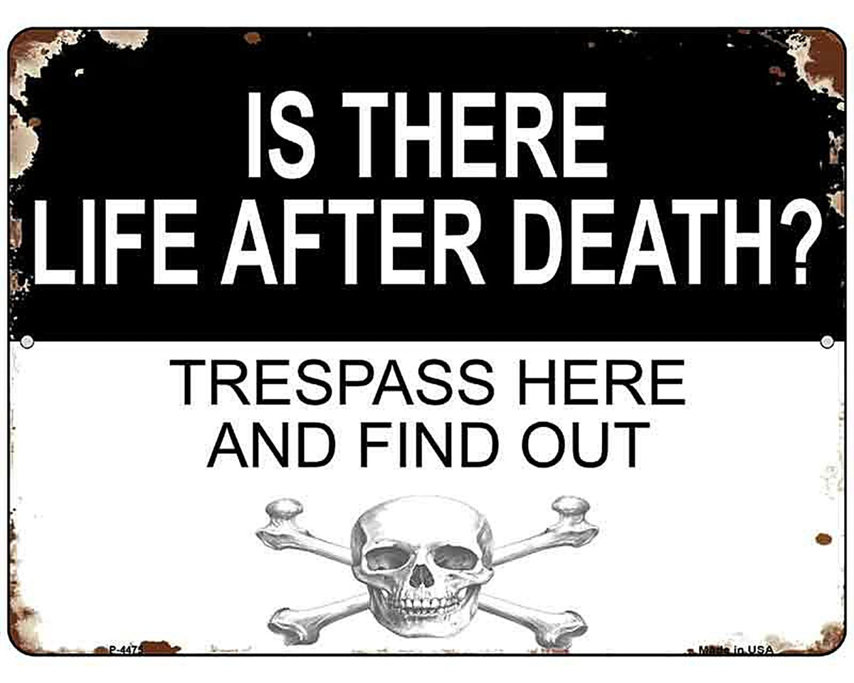 Life After Death Metal Novelty Parking Sign P-4475