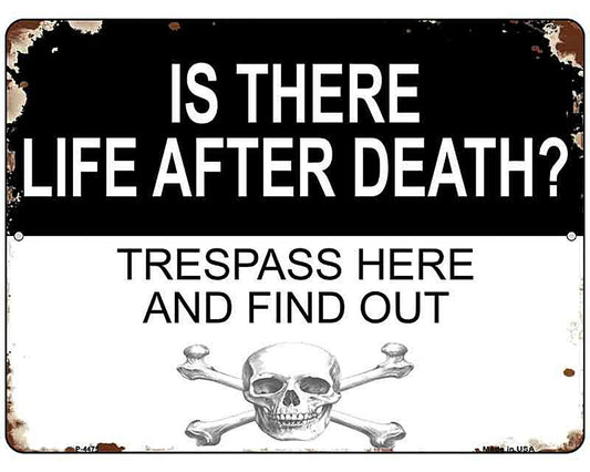Life After Death Metal Novelty Parking Sign P-4475