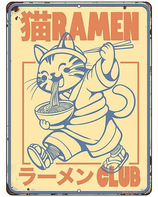 Ramen Club Metal Novelty Parking Sign P-4482