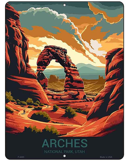 Arches Utah Metal Novelty Parking Sign P-4485