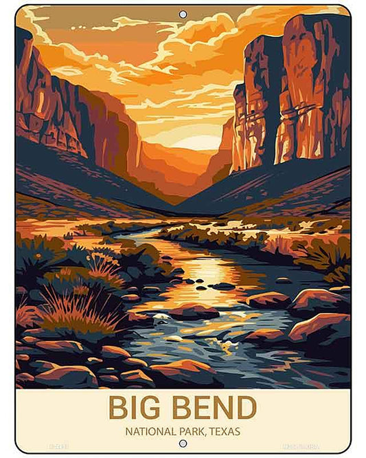 Big Bend Texas Metal Novelty Parking Sign P-4487