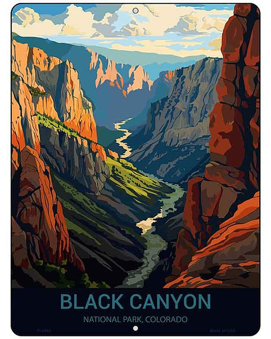 Black Canyon Colorado Metal Novelty Parking Sign P-4489