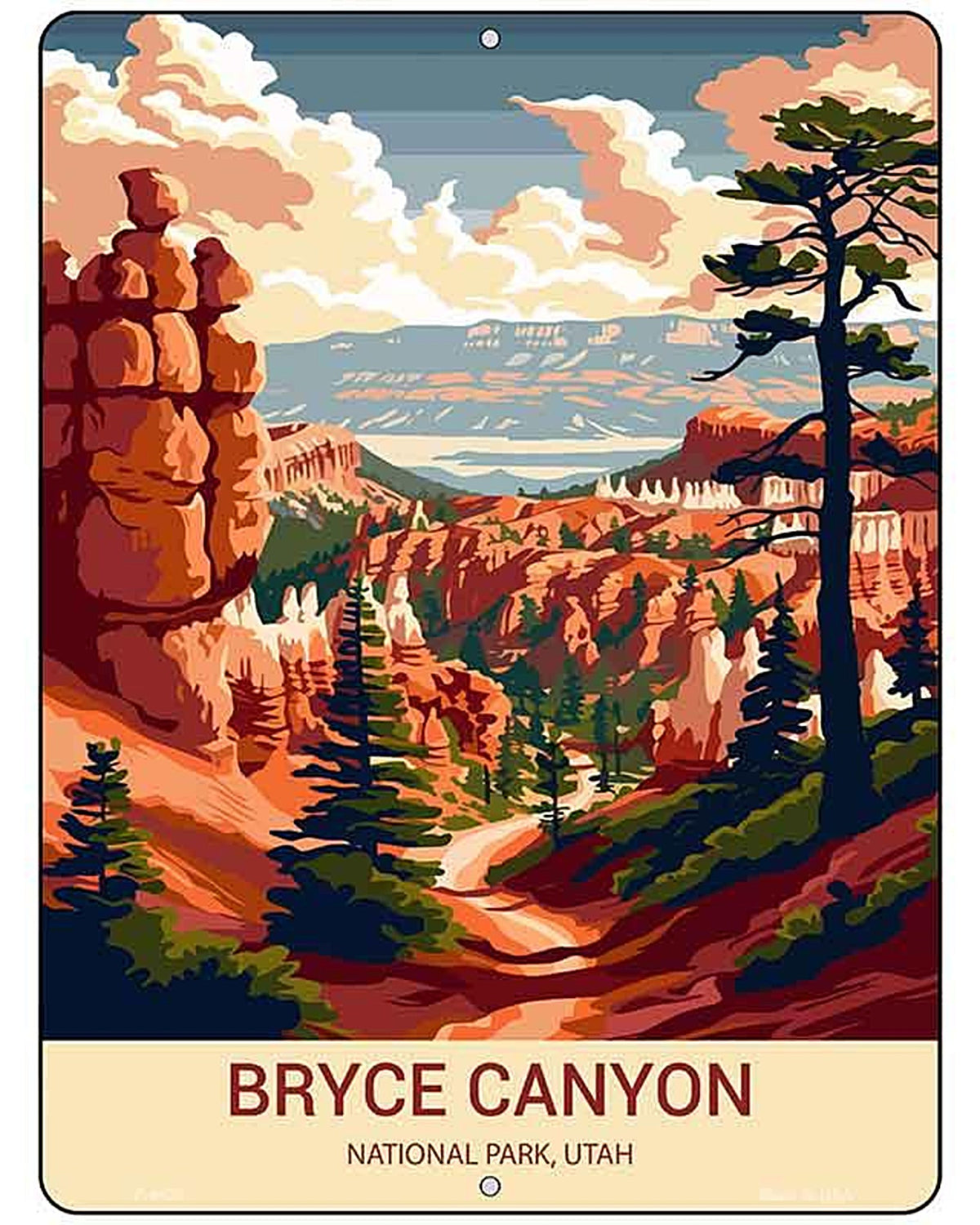 Bryce Canyon Utah Metal Novelty Parking Sign P-4490