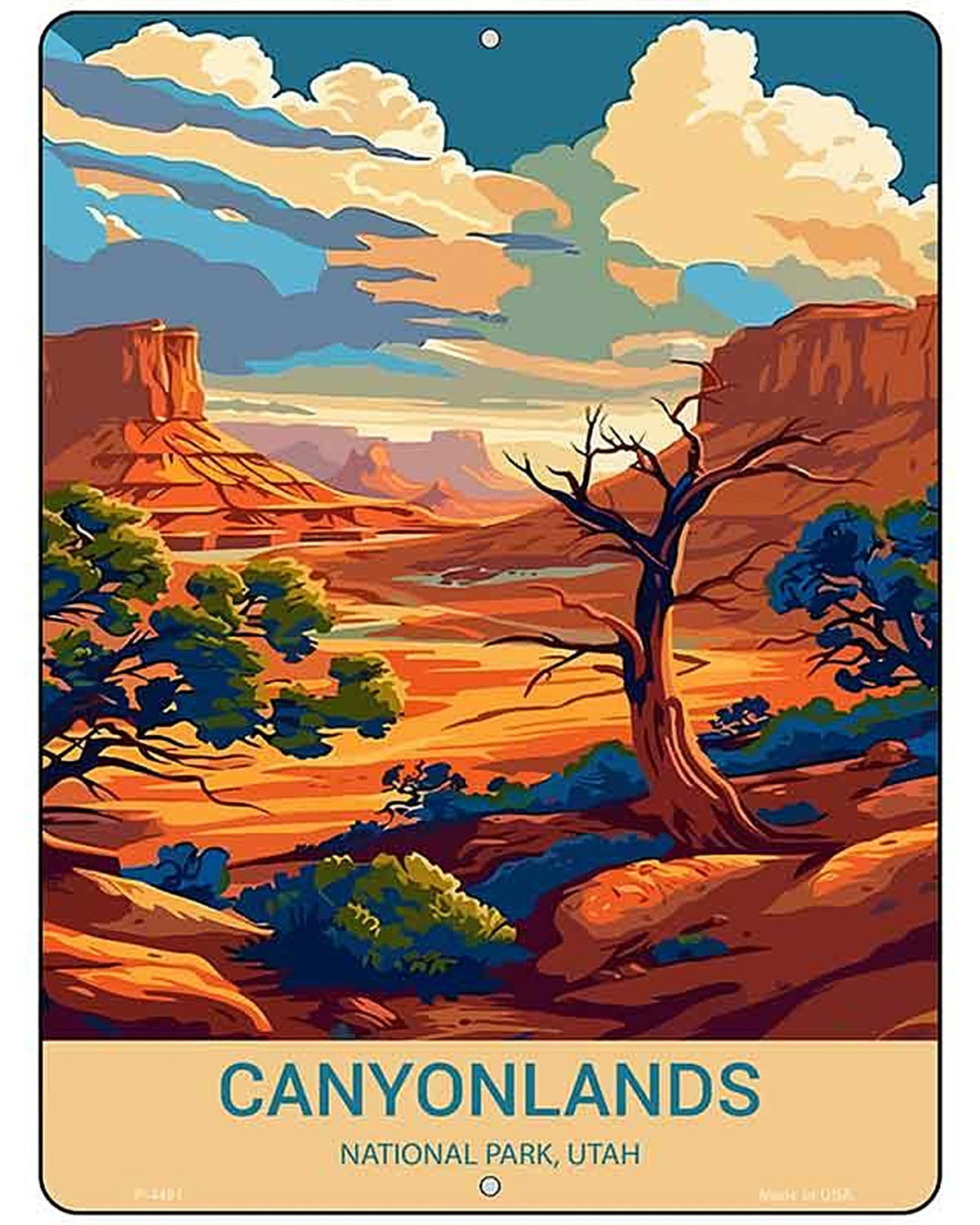 Canyonlands Utah Metal Novelty Parking Sign P-4491