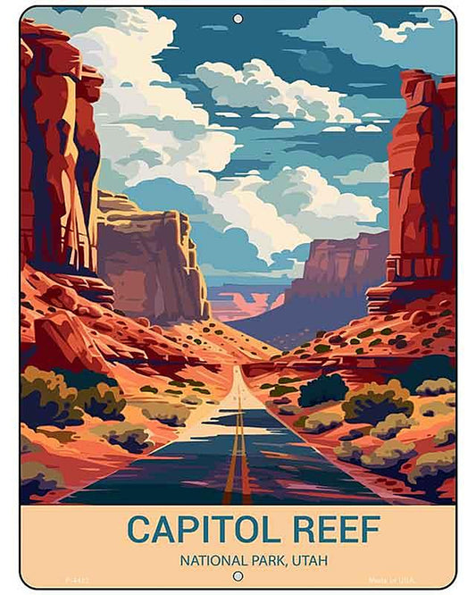 Capitol Reef Utah Metal Novelty Parking Sign P-4492