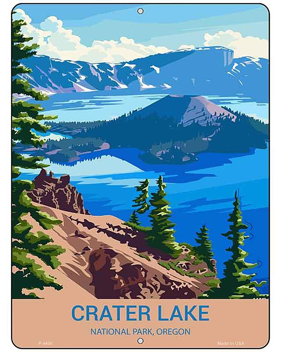 Crater Lake Oregon Metal Novelty Parking Sign P-4496