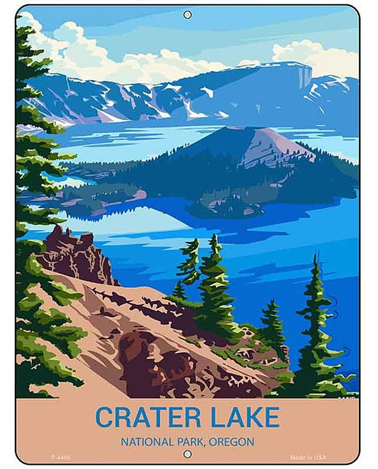 Crater Lake Oregon Metal Novelty Parking Sign P-4496