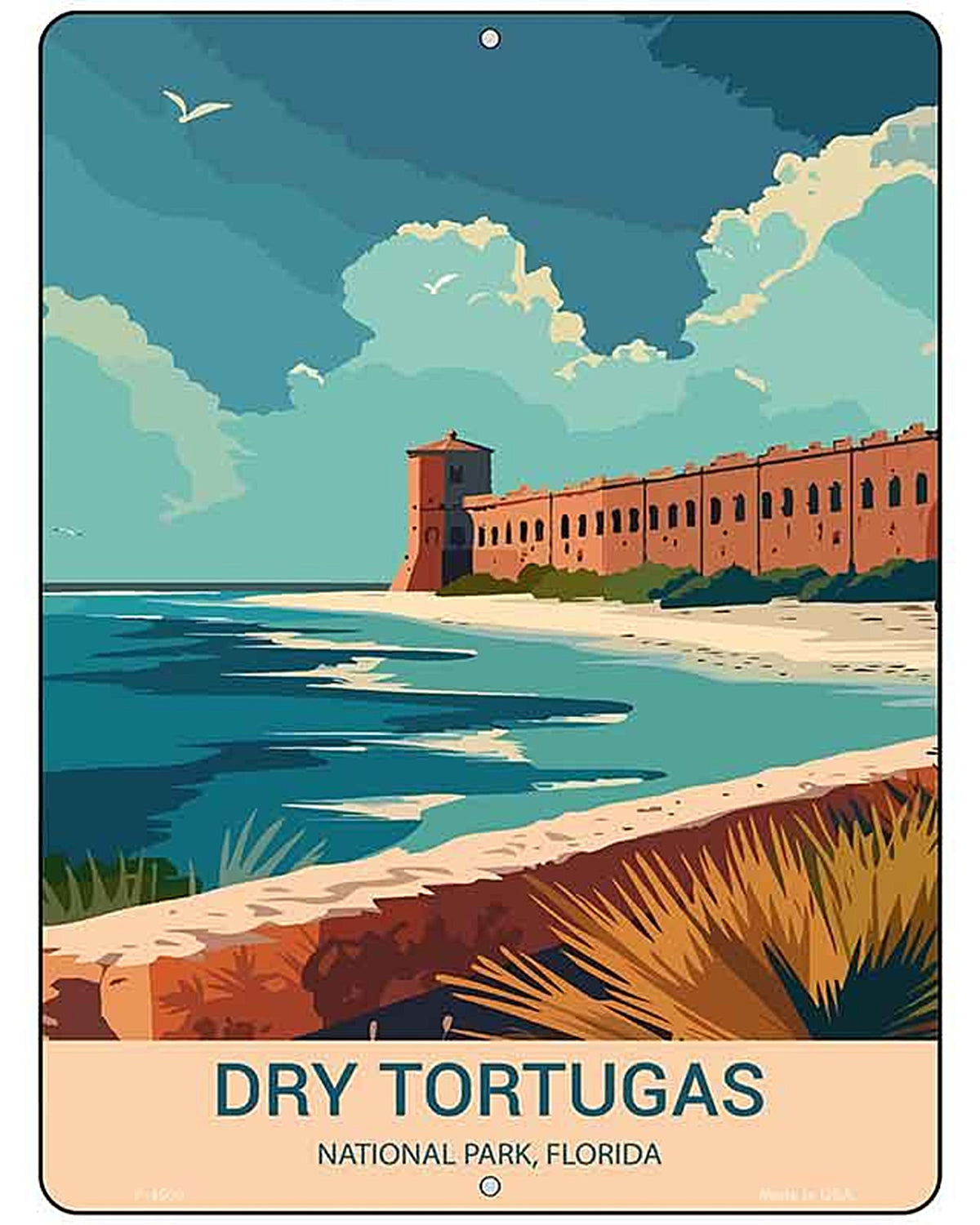 Dry Tortugas Florida Metal Novelty Parking Sign P-4500