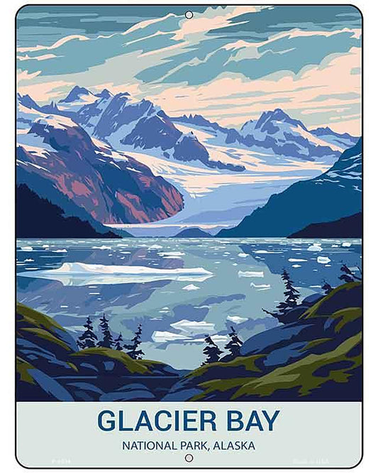 Glacier Bay Alaska Metal Novelty Parking Sign P-4504