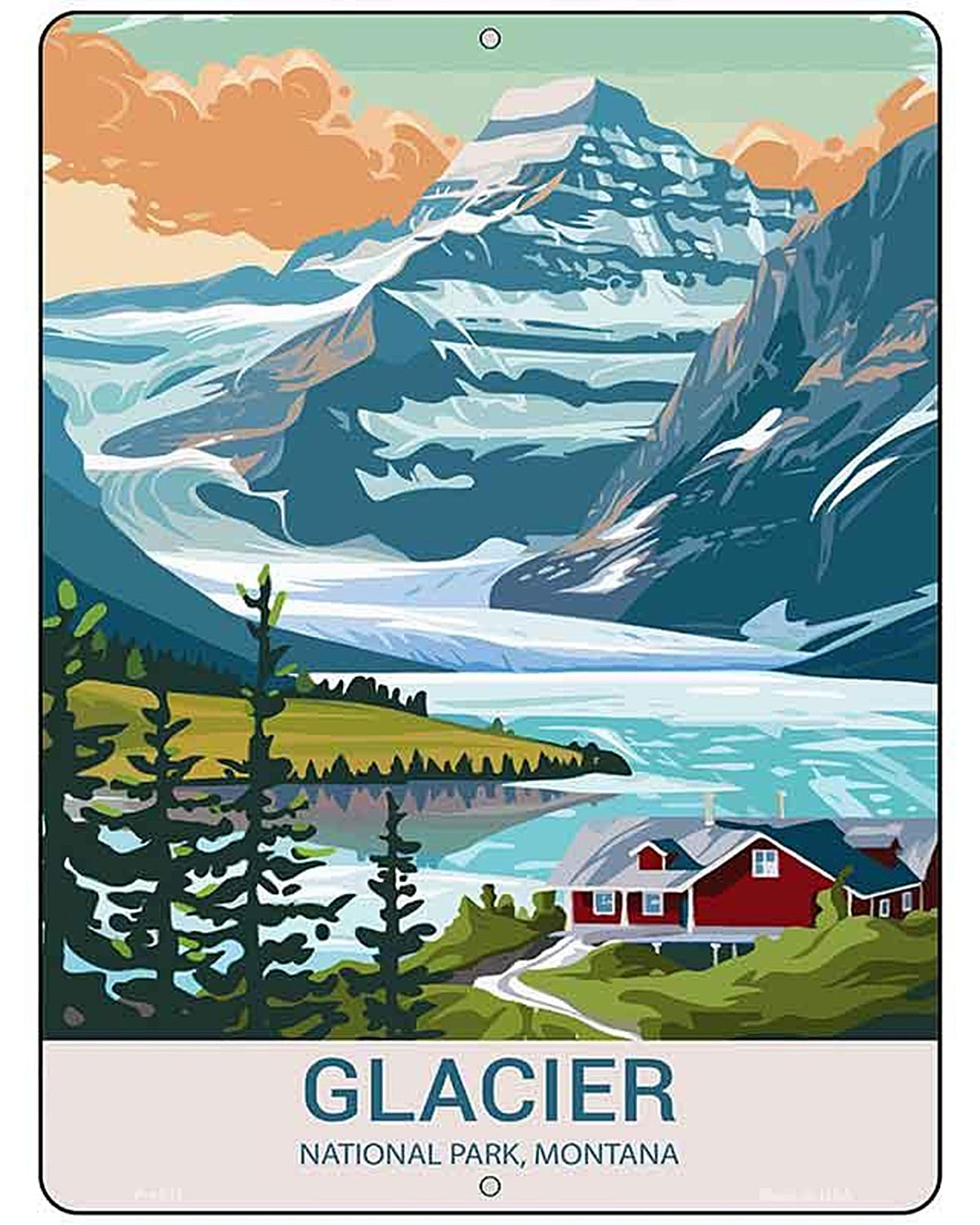 Glacier Montana Metal Novelty Parking Sign P-4505