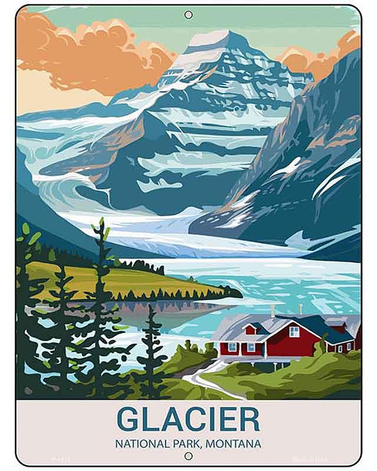 Glacier Montana Metal Novelty Parking Sign P-4505