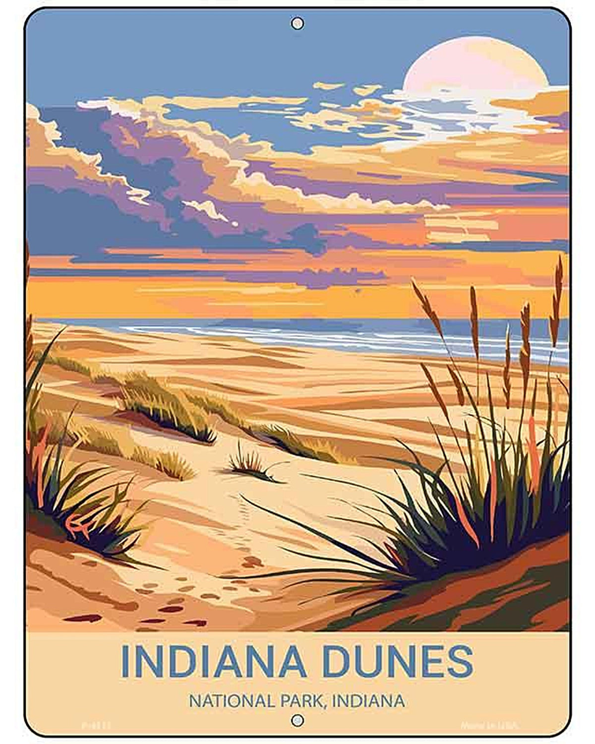 Indiana Dunes Metal Novelty Parking Sign P-4515