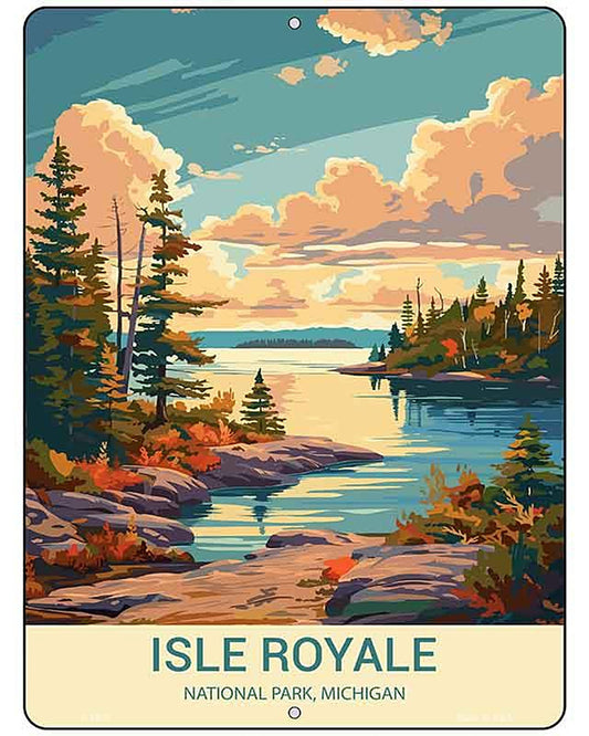 Isle Royale Michigan Metal Novelty Parking Sign P-4516