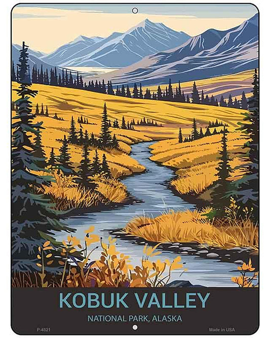 Kobuk Valley Alaska Metal Novelty Parking Sign P-4521