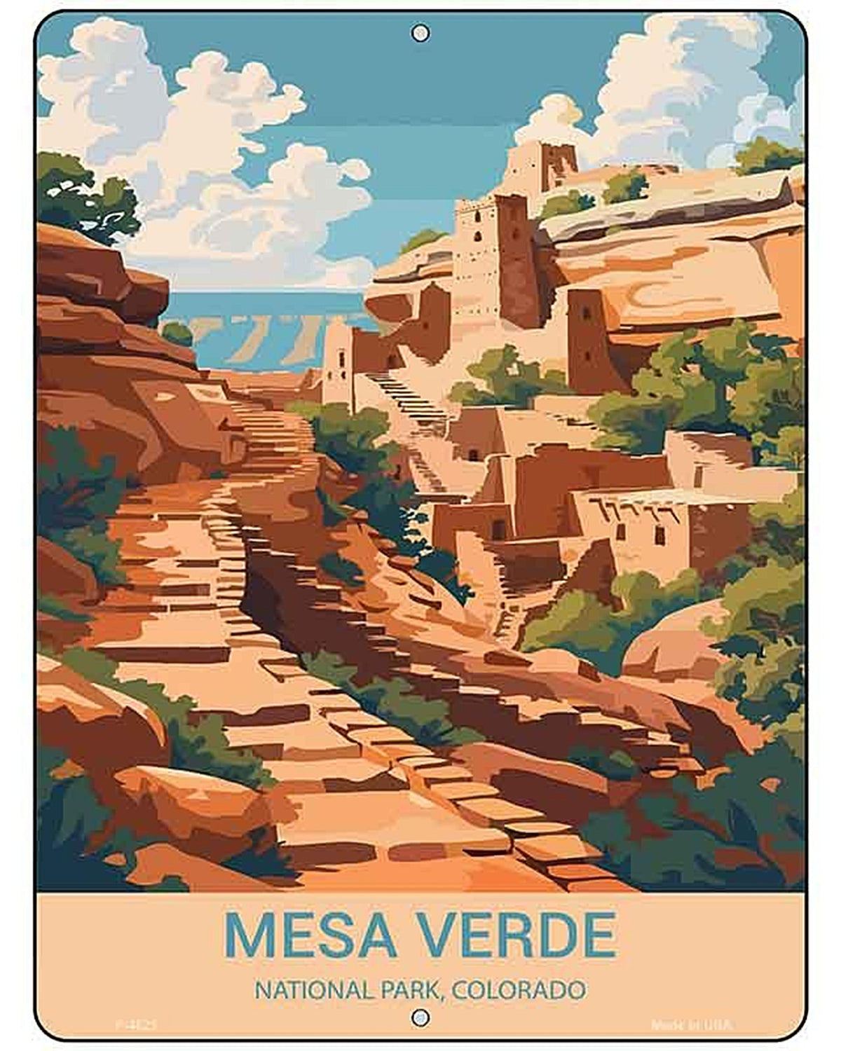 Mesa Verde Colorado Metal Novelty Parking Sign P-4525