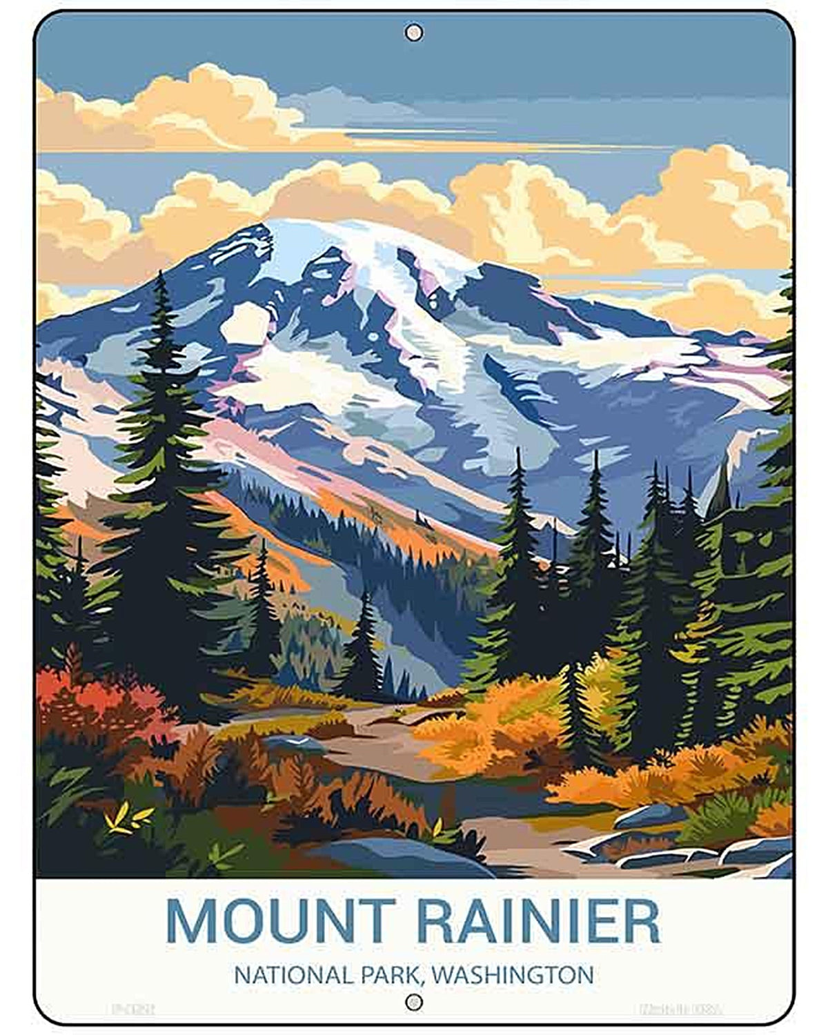 Mount Rainier Washington Metal Novelty Parking Sign P-4526