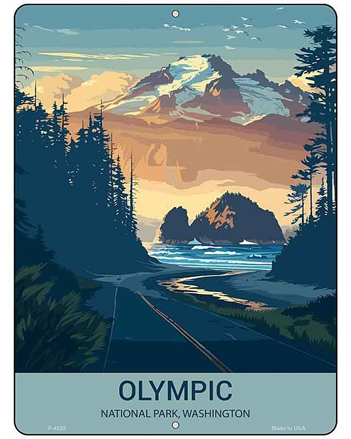 Olympic Washington Metal Novelty Parking Sign P-4529