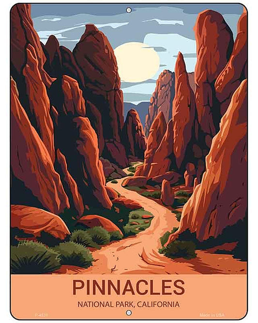 Pinnacles California Metal Novelty Parking Sign P-4531