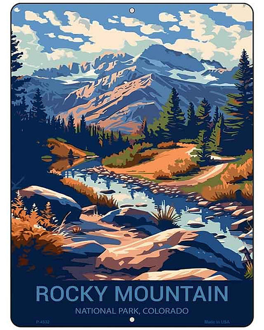 Rocky Mountain Colorado Metal Novelty Parking Sign P-4532