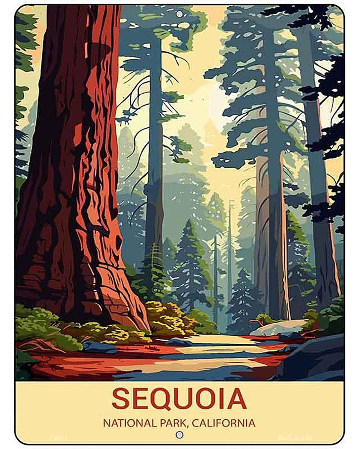 Sequoia California Metal Novelty Parking Sign P-4534