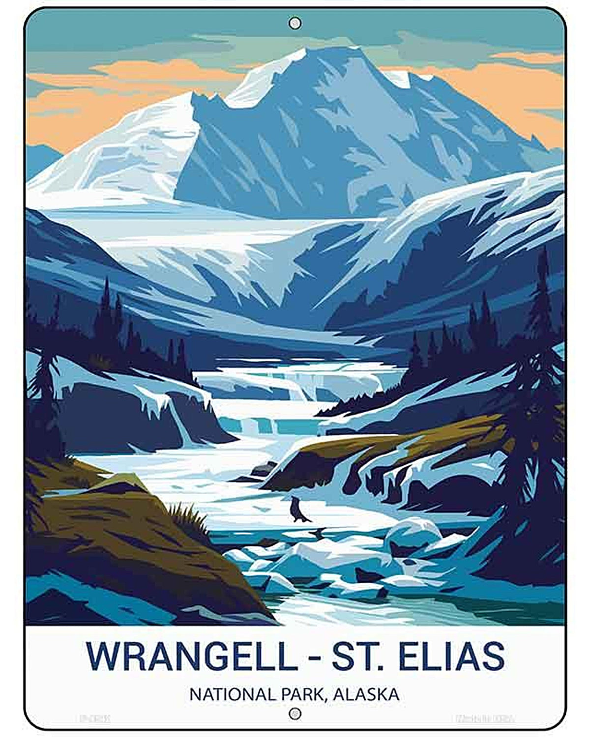 Wrangell - St Elias Alaska Metal Novelty Parking Sign P-4542