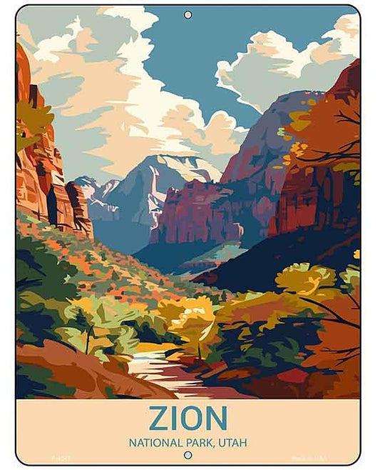 Zion Utah Metal Novelty Parking Sign P-4545