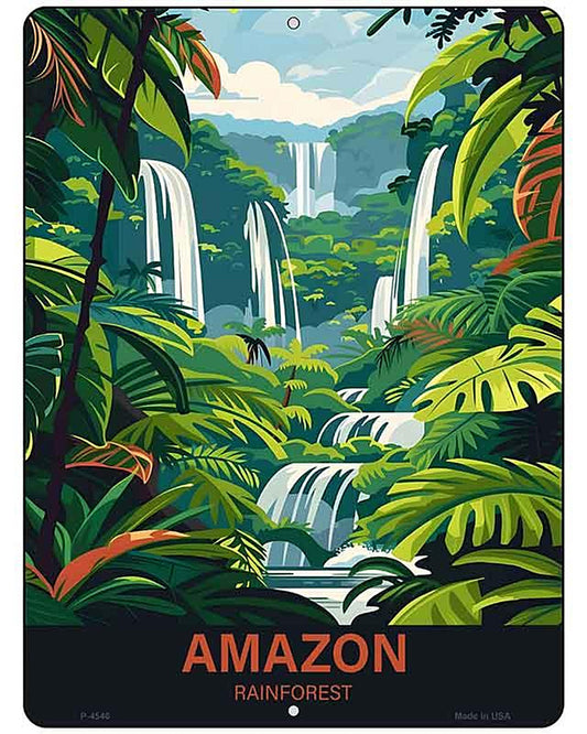 Amazon Rainforest Metal Novelty Parking Sign P-4546