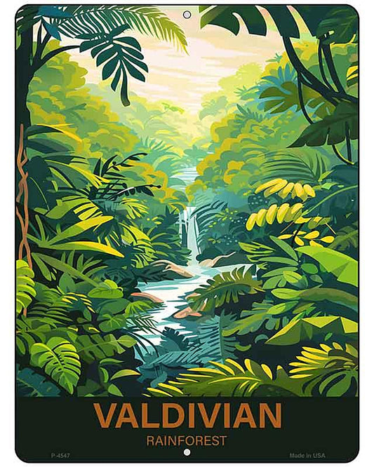 Valdivian Rainforest Metal Novelty Parking Sign P-4547
