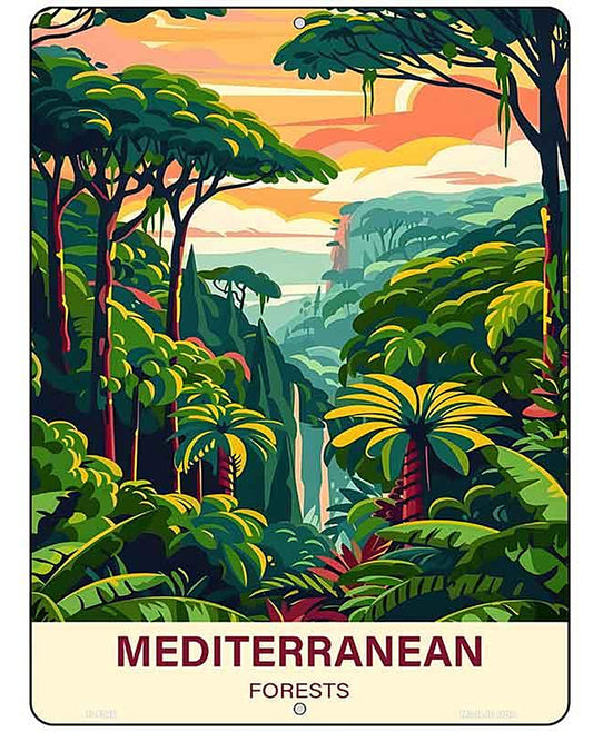 Mediterranean Forests Metal Novelty Parking Sign P-4548