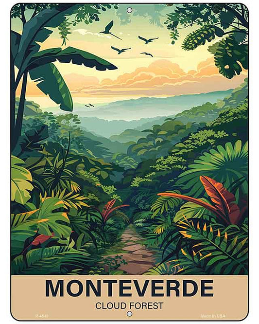 Monteverde Cloud Forest Metal Novelty Parking Sign P-4549