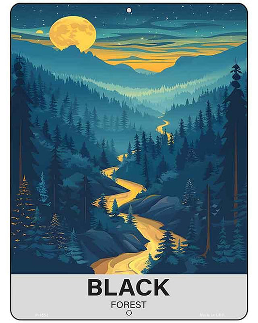 Black Forest Metal Novelty Parking Sign P-4552