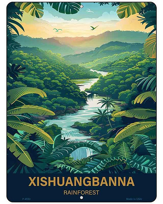 Xishuangbanna Rainforest Metal Novelty Parking Sign P-4553