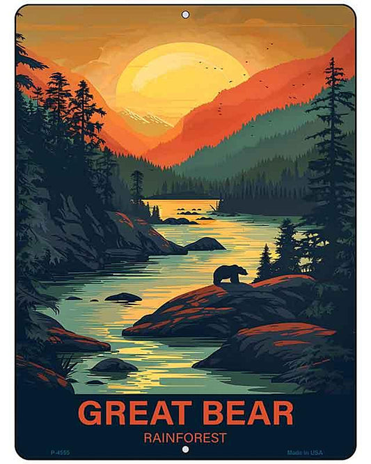 Great Bear Rainforest Metal Novelty Parking Sign P-4555