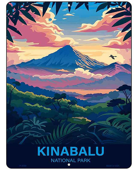 Kinabalu National Park Metal Novelty Parking Sign P-4559