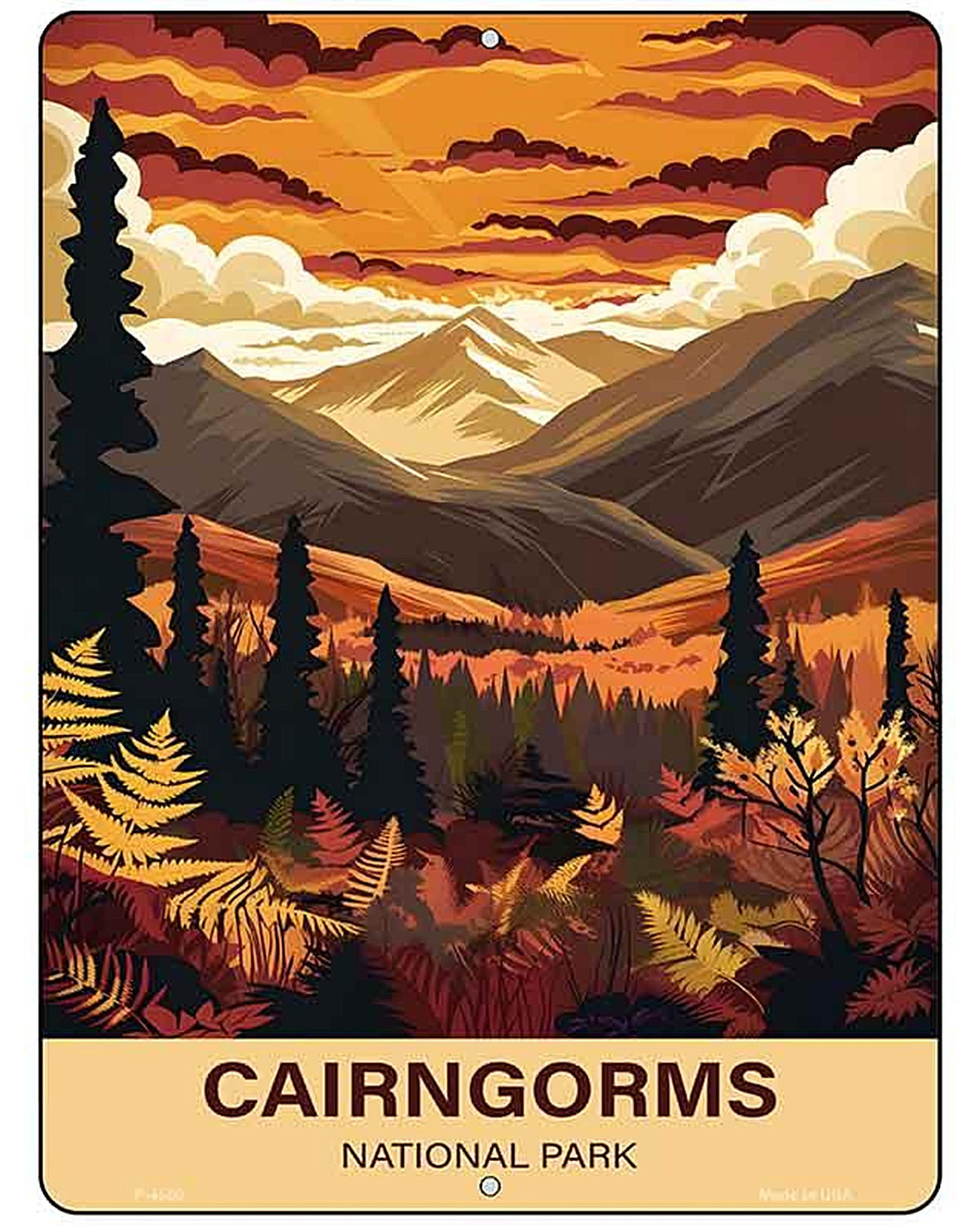Cairngorms National Park Metal Novelty Parking Sign P-4560