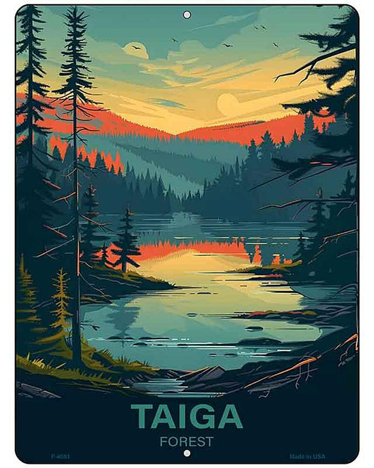 Taiga Forest Metal Novelty Parking Sign P-4561