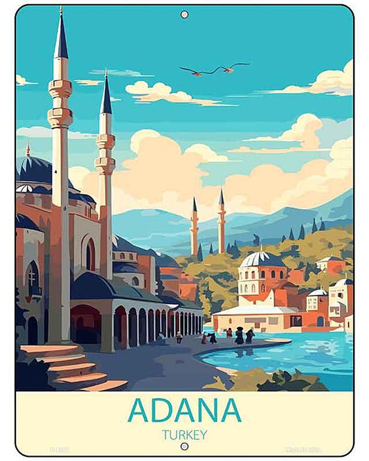 Adana Turkey Metal Novelty Parking Sign P-4566