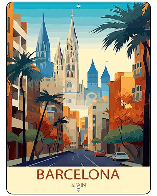 Barcelona Spain Metal Novelty Parking Sign P-4569