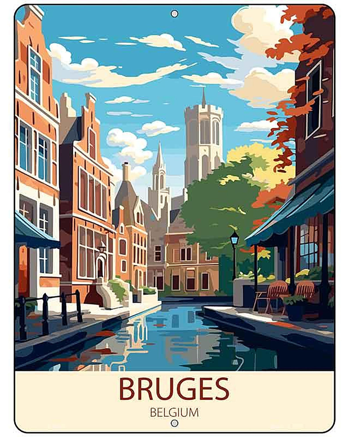 Bruges Belgium Metal Novelty Parking Sign P-4570
