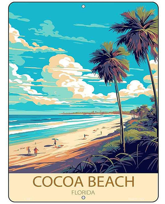Cocoa Beach Florida Metal Novelty Parking Sign P-4571