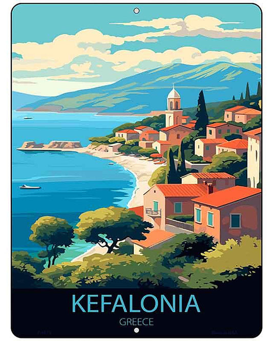 Kefalonia Greece Metal Novelty Parking Sign P-4579