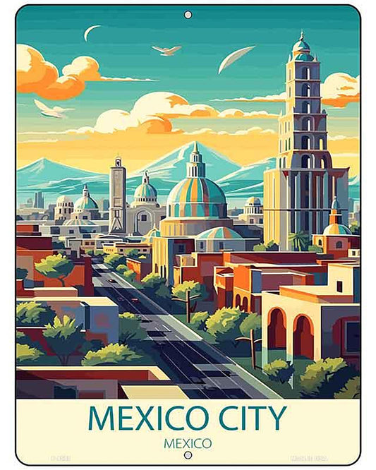 Mexico City Metal Novelty Parking Sign P-4583