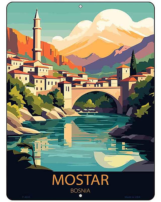 Mostar Bosnia Metal Novelty Parking Sign P-4585