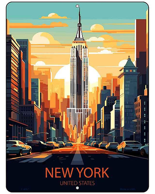 New York United States Metal Novelty Parking Sign P-4587