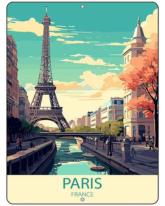 Paris France Metal Novelty Parking Sign P-4589