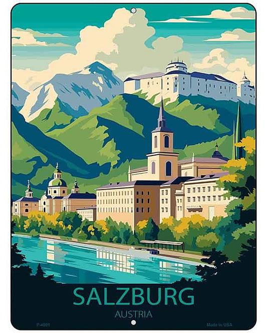 Salzburg Austria Metal Novelty Parking Sign P-4591